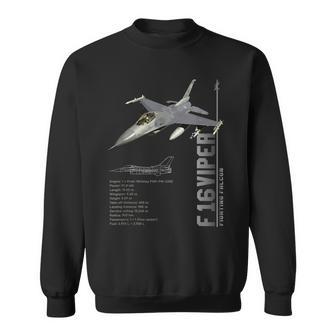 F-16 バイパー ファイティング ファルコン ジェット戦闘機仕様 スウェットシャツ - Kawaiitshirt