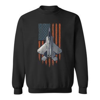 F-22 Raptor Usa Flag Sweatshirt - Thegiftio UK
