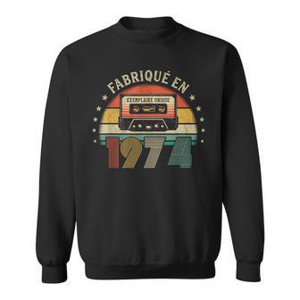Fabriqué En 1974Intage Cassette Cadeau Anniversaire 1974 Sweater e - Cadeauxyz