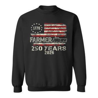 Farmer Tractor 250 Years American 250Th Anniversary Usa Sweatshirt - Thegiftio UK