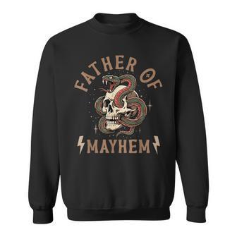 Father Of Mayhem Fathers Day Dad Humor Men Sweatshirt - Thegiftio UK