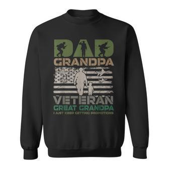 Fathers Day Dad Grandpa Veteran Great Grandpa From Grandkids Sweatshirt - Thegiftio