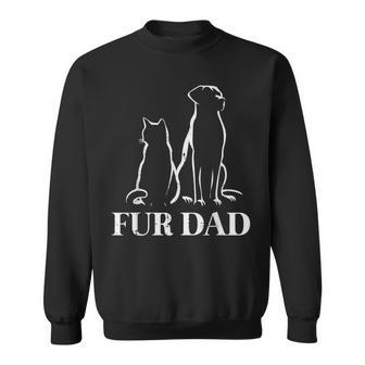 Fathers Day Fur Dad Dog Cat Papa Daddy Pet Lover Owner Men Sweatshirt - Thegiftio UK