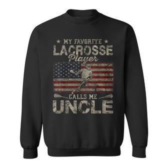 My Favorite Lacrosse Player Calls Me Uncle Father's Day Sweatshirt | Seseable UK