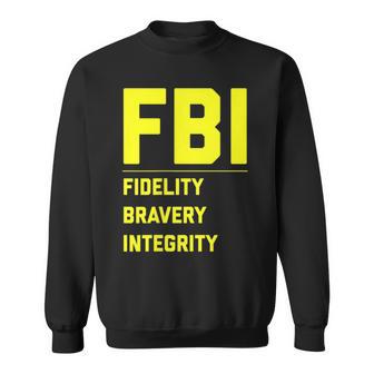 Fbi Motto 「Fidelity Bravery Integrity」 法執行機関 スウェットシャツ - Kawaiitshirt
