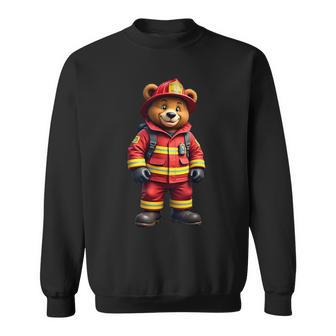 Feuerwehr Bär Geschenkidee Feuerwehrleute Firefighter Bear Sweatshirt - Seseable