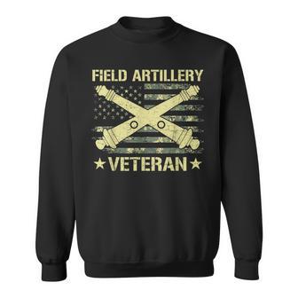 Field Artillery Veteran Flag American Camouflage Us Military Sweatshirt - Thegiftio UK