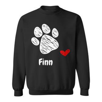 Finn Dog Paw Best Puppy Dog Finn Dog Lover スウェットシャツ - Kawaiitshirt