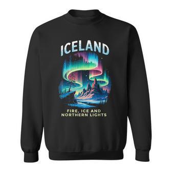 Fire Northern Light Scandinavia Viking Icelandic Iceland Sweatshirt - Thegiftio