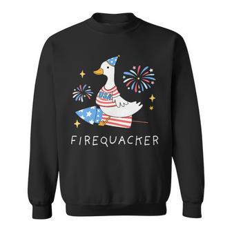 Firequacker Goose 250 Years American Flag 4Th Of July Sweatshirt - Monsterry