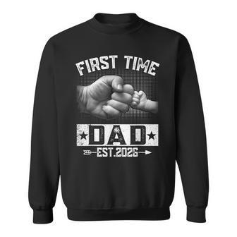 First Time Dad Est 2026 Fist Bump New Daddy Father's Day Sweatshirt - Thegiftio UK
