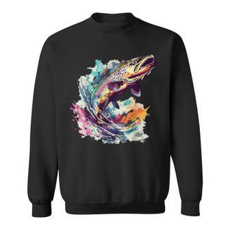 Fisch Für Fischer & Angler Angel Hecht Sweatshirt - Seseable