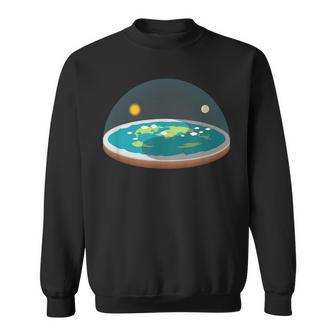 Flat Earth Con Mappa Modello Globe Conspiracy Believer Felpa - Novitaregali