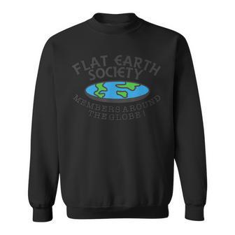 Flat Earthociety Members Around The Globe ジョーク スウェットシャツ - Kawaiitshirt