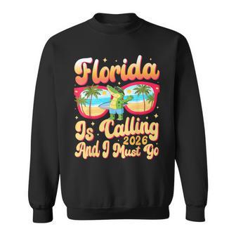Florida Is Calling And I Must Go Summer Vibes Florida Trip Sweatshirt - Monsterry