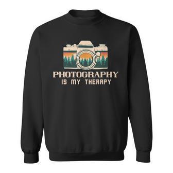 Fotografie Ist Meine Therapie Landschaftskamera Fotograf Sweatshirt - Seseable