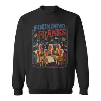 Founding Franks 4Th Of July Hot Dog Humor Sweatshirt - Thegiftio UK