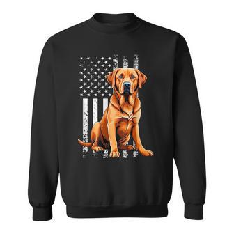 Fox Red Labrador Owner Dog Usa Flag Sweatshirt - Thegiftio UK