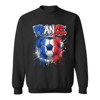 France Football Soccer Player Flag Graffiti Father's Day Sweatshirt - Monsterry