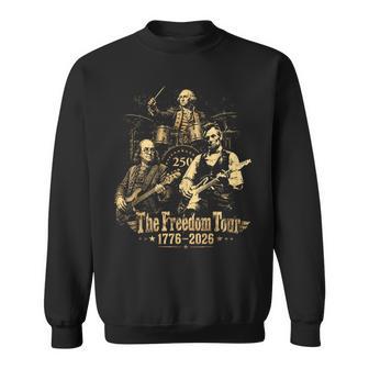 Freedom Tour 1776 Patriotic Lincoln Rock Band Drum Guitar Sweatshirt - Thegiftio UK
