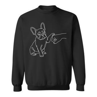 French Bulldog Fist Bump Frenchie Hand Sweatshirt - Thegiftio UK