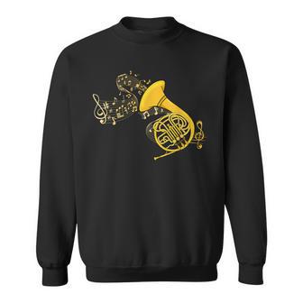 French Horn Music Lover ビッグバンド楽器 フレンチホーン スウェットシャツ - Kawaiitshirt