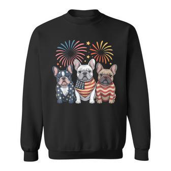 Frenchie Bulldog Usa American Flag French Dog 4Th Of July Sweatshirt - Thegiftio UK