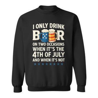 4Th Of July Beer Party With American Flag Men Sweatshirt - Thegiftio UK