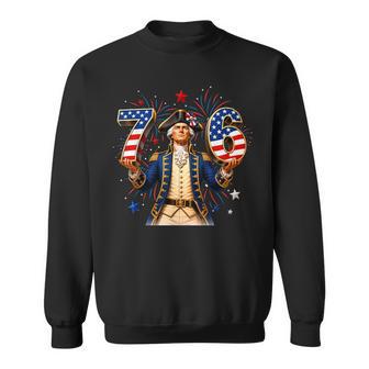 67 76 George Washington Six Seven Patriotic 4Th July Sweatshirt - Thegiftio UK