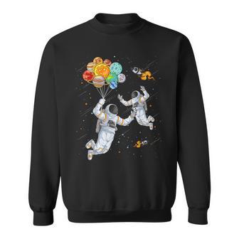 Astronaut Dad & Son Daughter Galaxy Lover Fathers Day Sweatshirt - Thegiftio UK
