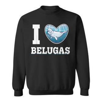 Beluga Lover White Whale Aquatic Animals Beluga Whale Sweatshirt - Thegiftio UK