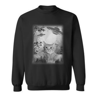 Catelfie With Ufos Cosmic Catpace Cat スウェットシャツ - Kawaiitshirt