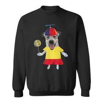 Dog With Propeller Hat Lollipop Cute Sweatshirt - Thegiftio UK