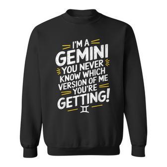 Gemini Zodiac Sign Birthday Horoscope Astrology Sweatshirt - Monsterry