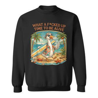 Gooseurf Beachummer なんてワイルド・タイム・ア・ワイルド・タイム・ア・アライブだ スウェットシャツ - Kawaiitshirt