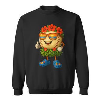 Hawaii Baseball Ball Hawaiian Tropical Summer Vacation Sweatshirt - Monsterry