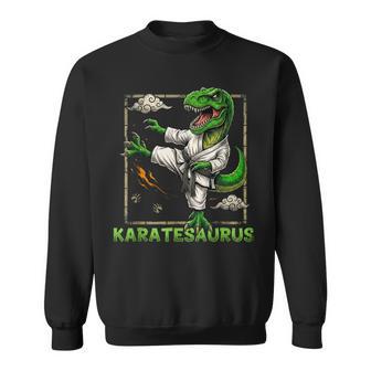 Karate Dinosaur Karatesaurus T-Rex Graphic Karatist Sweatshirt - Thegiftio UK