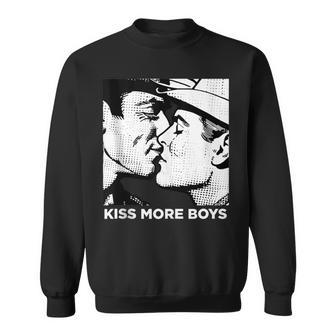 Kiss More Boys Rodeo Cowboys Gay Trans Rights Lgbt Sweatshirt - Thegiftio UK