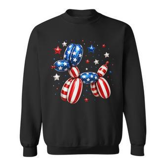 Patriotic Balloon Dog American Flag Fourth Of July Sweatshirt - Thegiftio UK