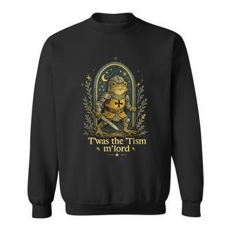 T'was The 'Tism M'lord Medieval Knight Frog Tsim Sweatshirt - Thegiftio UK