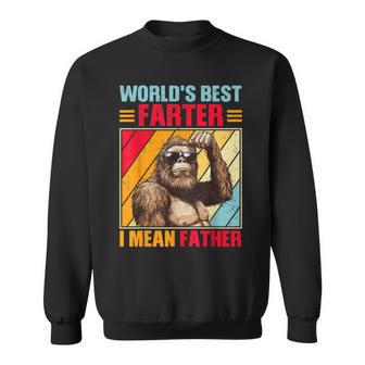 Worlds Best Farter I Mean Father Bigfoot Greatest Dad Sweatshirt - Thegiftio UK