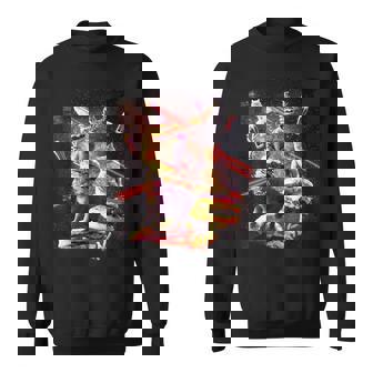 Galaxy Laser Cat On Burger -Pace Cheeseburger Cats スウェットシャツ - Kawaiitshirt