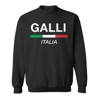 Galli イタリア製 ファミリーネーム イタリア 国旗 長袖tシャツ スウェットシャツ - Kawaiitshirt