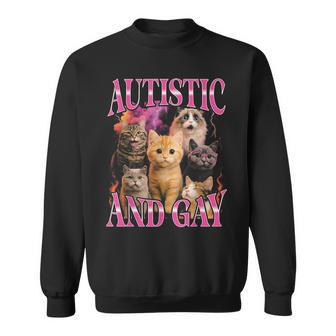Gato Bootleg Divertido Autista Y Gay Camisa de entrenamiento - Regaloses