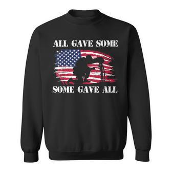 All Gave Some Some Gave All Patriotic Veteran Memorial Day Sweatshirt - Thegiftio UK