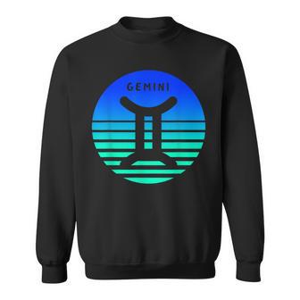 Gemini Zodiac Blueintage Cool Retro Gemini Cumpleaños Camisa de entrenamiento - Regaloses