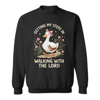 Getting My Steps In Walking With The Lord Sweatshirt - Thegiftio UK