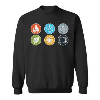 Gloomhaven Elements シンボル 火 氷 空 地球 ライトダーク スウェットシャツ - Kawaiitshirt