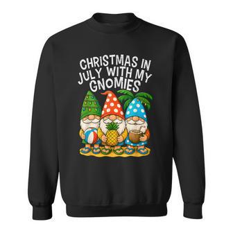 Gnome Christmas In July With My Gnomies Summer Vacation 2026 Sweatshirt - Thegiftio UK