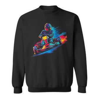 Go Kart Racing Racer Go Karting Poppart Colorato Felpa - Novitaregali